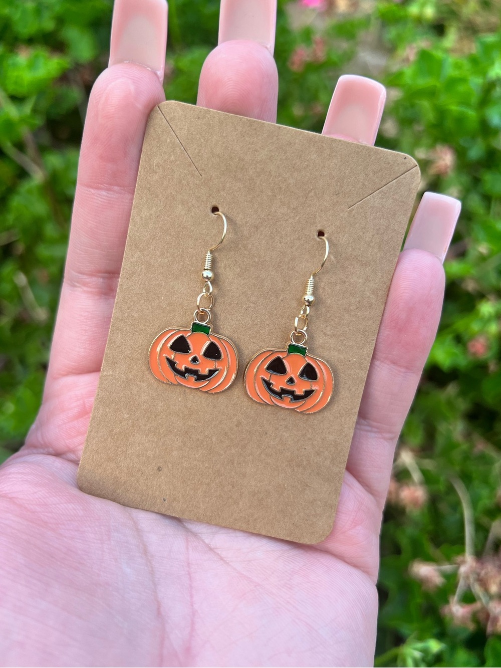 JACK O LANTERN PUMPKIN HALLOWEEN DANGLE EARRINGS